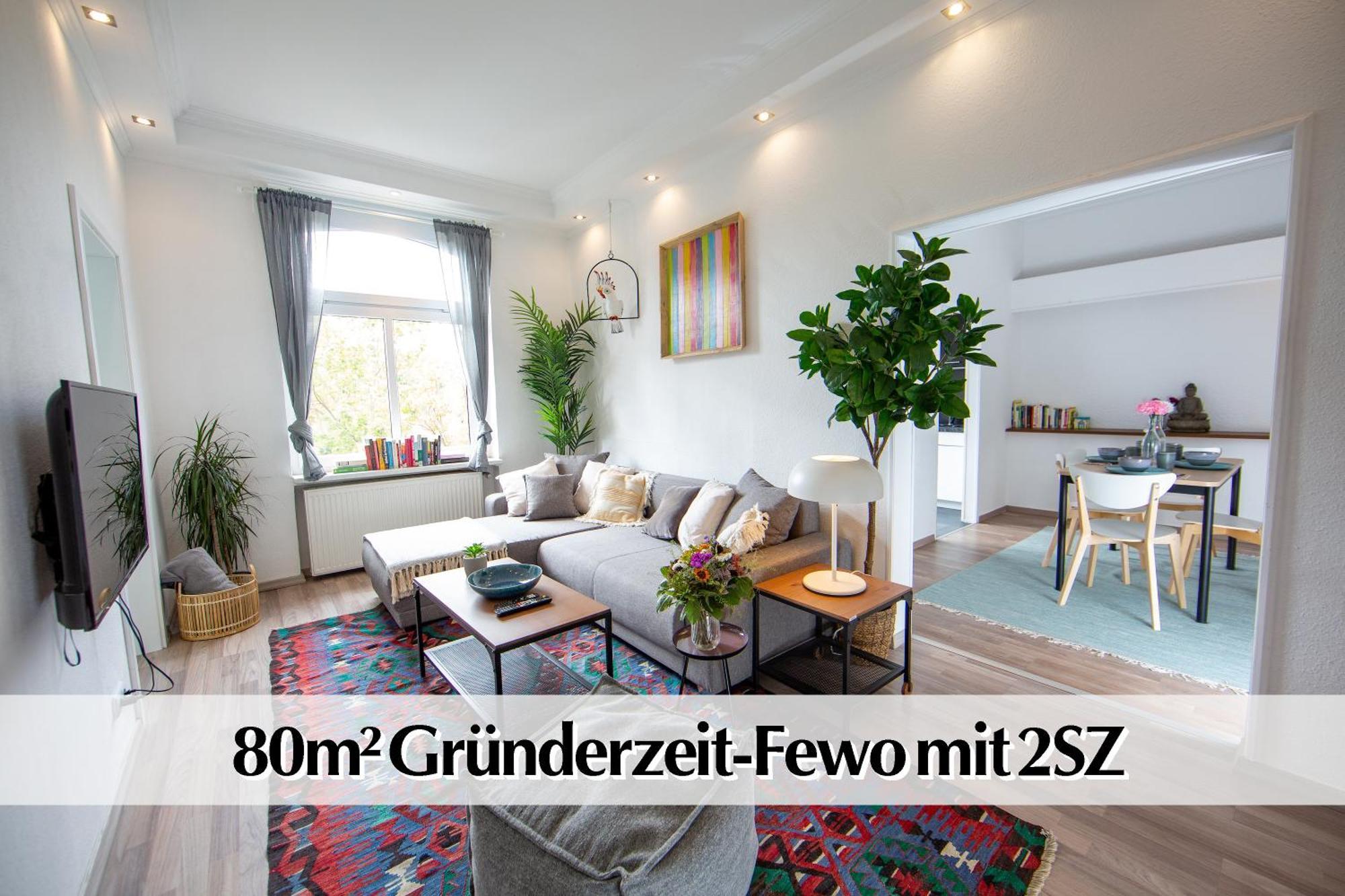 80M2 3R Wohnung Mit Privatem Parkplatz, Kingsize Betten, Smart-Tv, Etc Erfurt Exterior foto